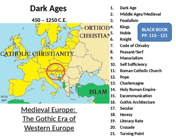 Preview of LESSON BUNDLE: Medieval Europe in the Dark Ages