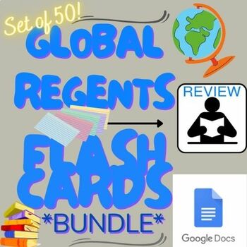Preview of Global Regents Review KEY PEOPLE FLASH CARDS *editable* GOOGLE DOC FORMAT