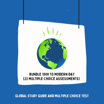 Preview of Global History Study Guide and Assessment Bundle (22 Topics and Test)