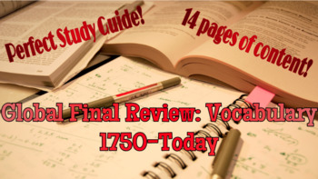Preview of Global History Vocabulary Review: 1750-Today