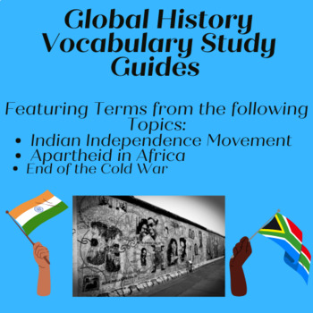 Preview of Global History Vocabulary Study Guide Collection