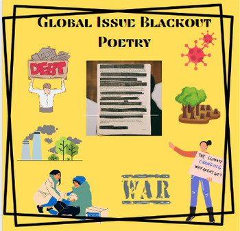 Preview of Global Issue Blackout Poetry Assignment (Google Doc link included)