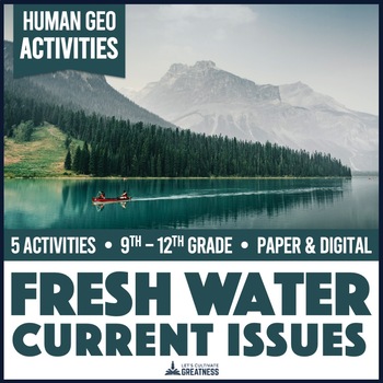 Preview of Fresh Water Issues Activity Kit - River Pollution Clean Drinking Water Access