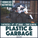 Garbage Plastic Consumption Landfills Activities Print & Digital