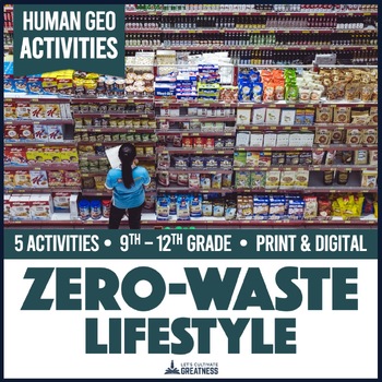 Preview of Garbage Footprint Zero-Waste Recycling Sustainability Activities Print & Digital