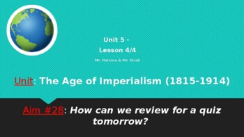 Preview of Global - Powerpoint - Unit 05/20 - Lesson 4/4 - 10th grade
