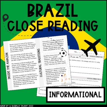 Global Readers: Brazil Close Reading Passage | Distance Learning