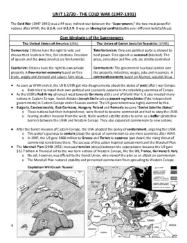 Preview of Global - Reading Guide (Illustrated) - Unit 12/20 - 10th grade