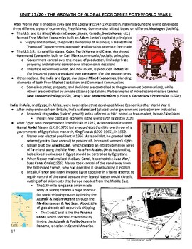 Preview of Global - Reading Guide (Illustrated) - Unit 17/20 - 10th grade