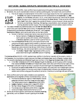 Preview of Global - Reading Guide (Illustrated) - Unit 19/20 - 10th grade