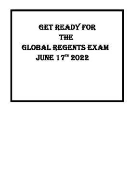Preview of Global Regents Prep 2022