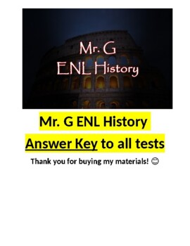 Preview of Global Tests, 1750-Modern Day Answer Key