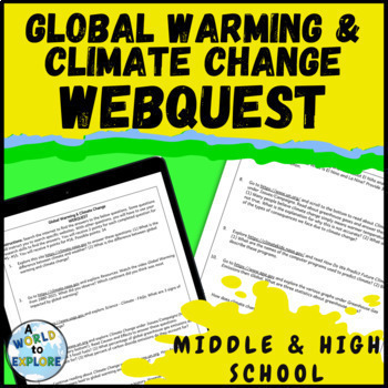 Preview of Global Warming Activity a Research WebQuest on the Environment