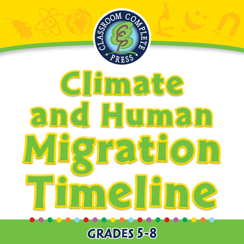 Preview of Global Warming EFFECTS: Climate and Human Migration Timeline - NOTEBOOK Gr. 5-8