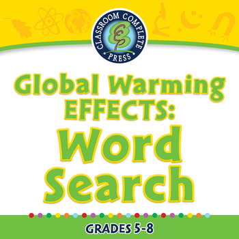 Preview of Global Warming EFFECTS: Word Search - NOTEBOOK Gr. 5-8