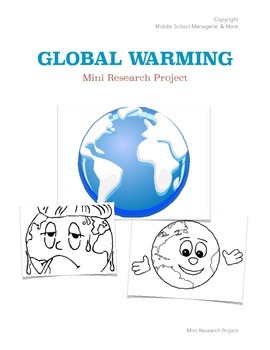 Preview of Global Warming: Mini Research Project - Informational Essay (Middle School)