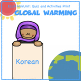 Global Warming Multilingual Series - Quiz and Worksheets Handouts (in Korean)
