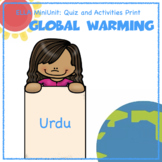 Global Warming Multilingual Series - Quiz and Worksheets Handouts (in Urdu)