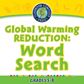 Preview of Global Warming REDUCTION: Word Search - PC Gr. 5-8