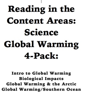 Preview of Reading in the Content Areas: Global Warming 4-Pack
