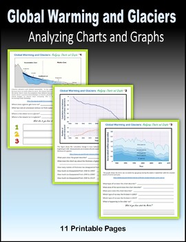 Preview of Global Warming and Glaciers - Analyzing Charts and Graphs