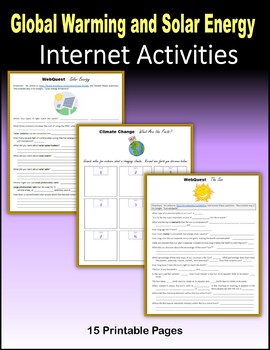 Preview of Global Warming and Solar Energy - Internet Activities