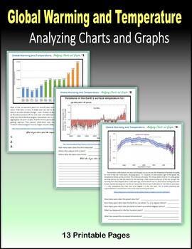 Preview of Global Warming and Temperature - Analyzing Charts and Graphs
