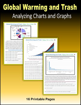 Preview of Global Warming and Trash - Analyzing Charts and Graphs