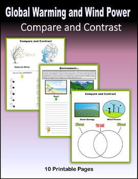 Preview of Global Warming and Wind Power - Compare and Contrast