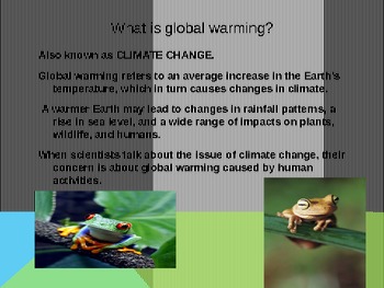 Global Warming and the Animal Kingdom by Outside these Classroom Walls