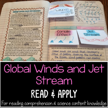 Preview of Global Winds and Jet Stream Read and Apply (NGSS MS-ESS2-6)