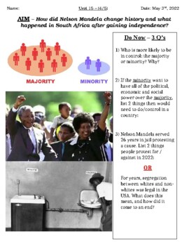 Preview of Global - Worksheet - Unit 15 - Decolonization of Africa/Asia - 10th Grade - 4/5