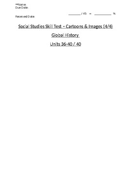 Preview of Global - Multiple Choice Skills - Images/Visuals - Units 16-20 - 10th Grade