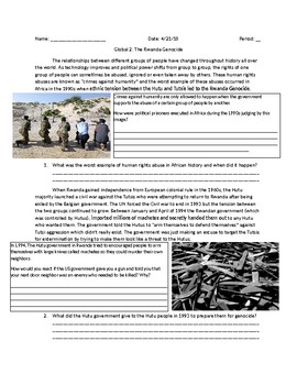 Preview of Global/World History: The Rwanda Genocide