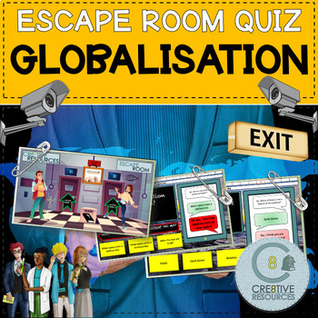 Preview of Globalisation Escape Quiz - Like boom cards