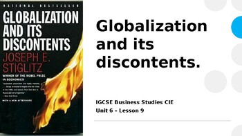 Preview of Globalization Issues - Unit 6 – External Factors on Business 9 of 11