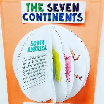 Preview of Globe Craft: The Seven Continents Writing Activity