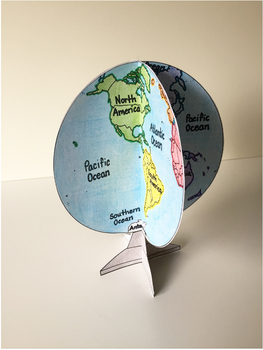 mapping craft activity 3d globe world map by creative lab tpt