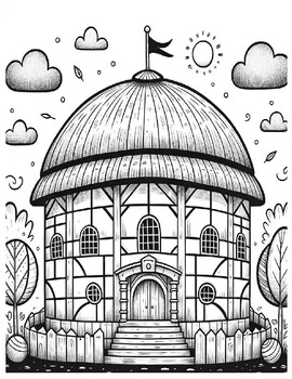 Preview of Globe Theater Coloring Page