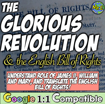 Preview of Glorious Revolution & English Bill of Rights | James II & Rise of William & Mary
