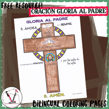 Glory Be Prayer/Oración Gloria al Padre-Bilingual Coloring Pages by V  McCarthy