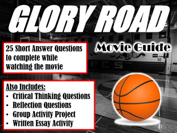 Preview of Glory Road Movie Guide (2006) - Movie Questions with Extra Activities