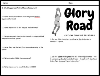 glory road student questions