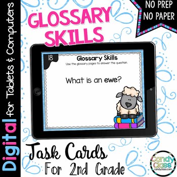 Preview of Glossary Skills Vocabulary ELA Activity 2nd Grade Google Slide Digital Resource 