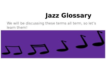 Preview of Glossary of Music and Jazz terminology