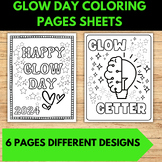 Glow Day Coloring Pages Sheets for End of Year Glow Party 