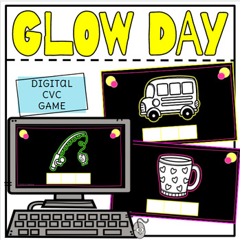 Preview of Glow Day | End of the Year | Theme Day | CVC Words