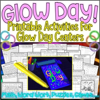 Preview of Glow Day Printable Activities