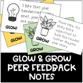 Glow & Grow: Blank Feedback Notes for Student Engagement &