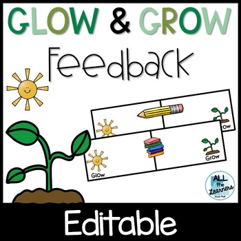 Preview of Glow and Grow Feedback, Reflection, & Goal Setting (Distance Learning)